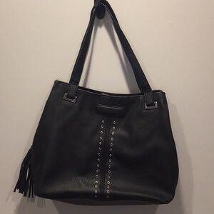 Rosetti black grommet shoulder bag